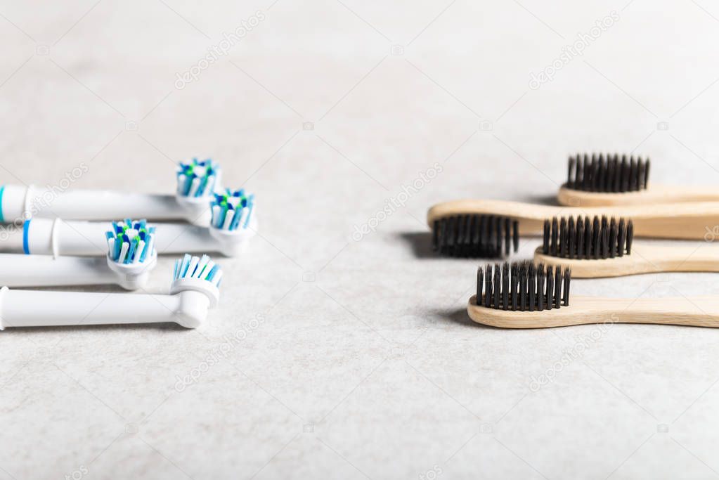 Plastic toothbrush heads vs bamboo toothbrushes