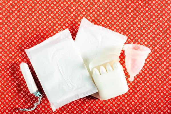 Hygiene items for womens critical days — Stock Photo, Image