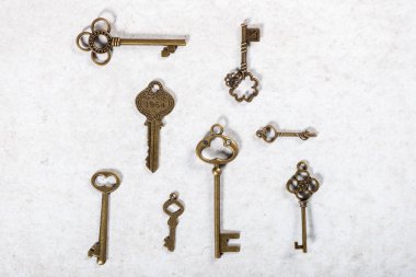 Stilize antik dekoratif anahtarlar