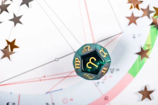 Astrology Dice with zodiac symbol of Aries 21 - 19 марта — стоковое фото