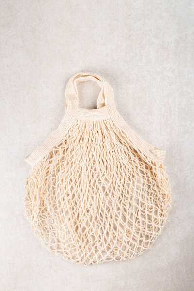 Cotton String Mesh Bag, Reusable Shopping Tote for Grocery