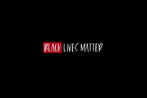 Black Lives Matter eslogan blanco — Foto de Stock