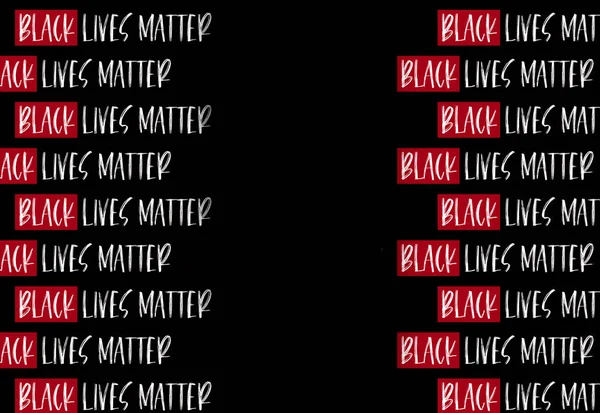 Pattern Black Lives Anyag fehér szlogen — Stock Fotó