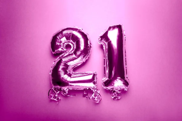 Nombre d'argent ballons 21 — Photo