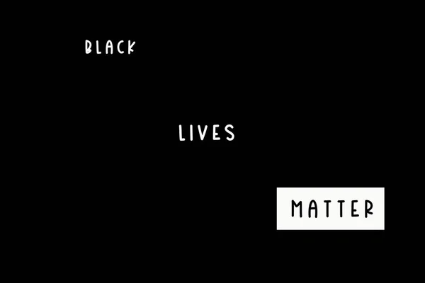 Black Lives Matter slogan bianco — Foto Stock