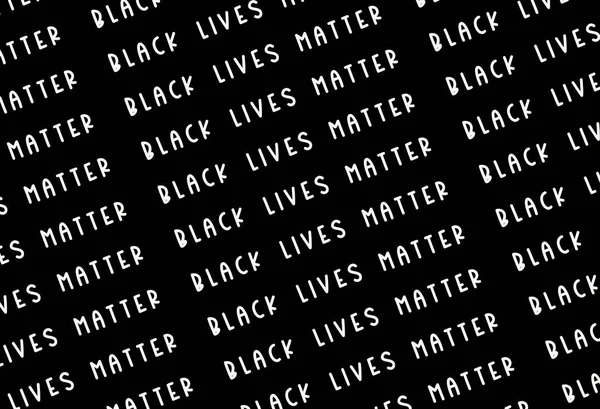 Pattern Black Lives Matter white slogan