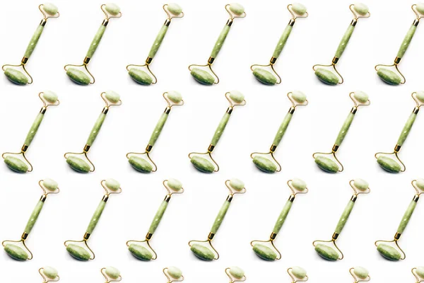 Pattern made from Jade face roller — Stock Photo, Image