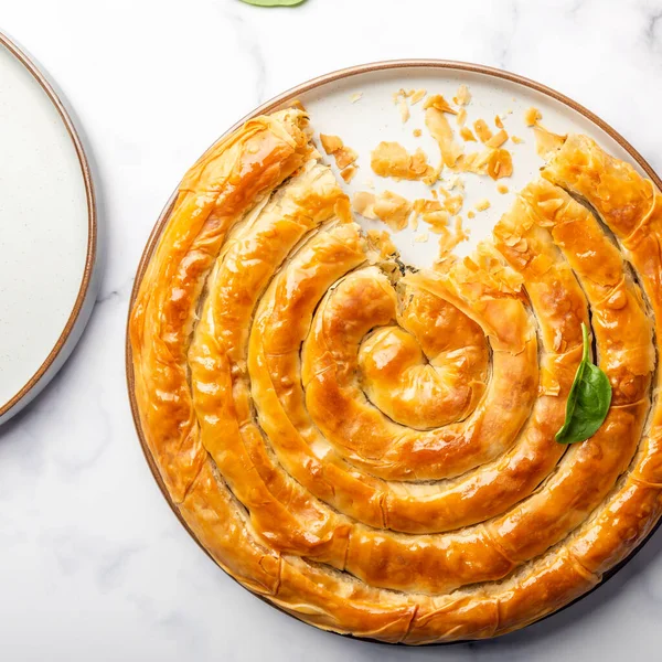 Filo espinafre e torção Feta Pie — Fotografia de Stock