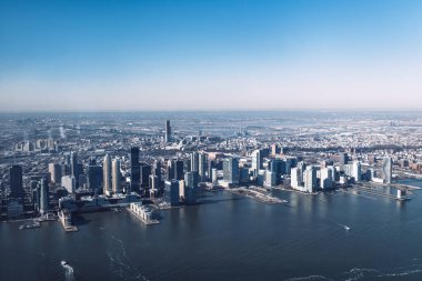 New Jersey City ufuk çizgisinde Panorama Manzarası