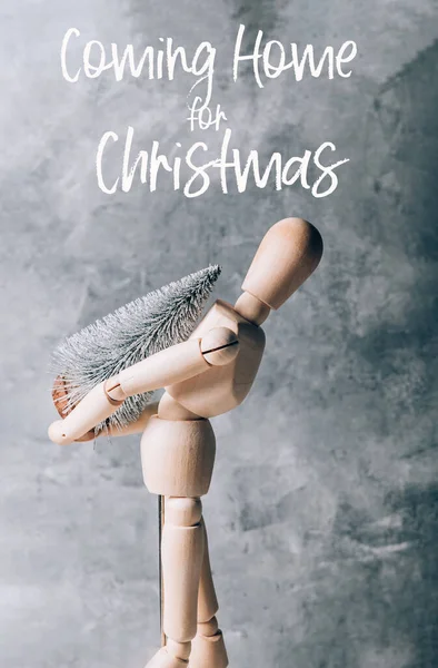 Houtman met kerstboom — Stockfoto
