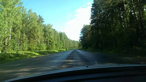 Summer Morning Road Work — Stock Photo, Image