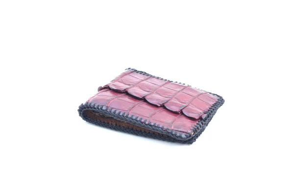 Crocodile Wallet Handmade Leather — Stock Photo, Image