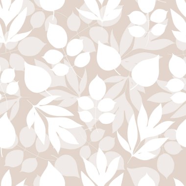 Vektör çiçek nötr renklerde tekrar desenler bırakır. Güzel sofistike desen, tekstil tasarımı projeleri için harika, ev dekorasyonu, duvar kağıdı, kırtasiye malzemesi, albüm kağıdı.. 