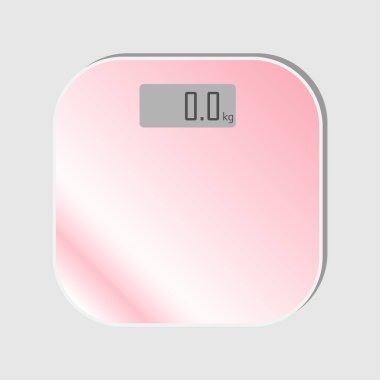 Pembe zemin pulları. Elektronik ev ağırlığı kontrol ekipmanı. Sporcu banyosu için pullar