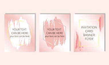 Kartlar, davetiyeler, afişler, el ilanları, broşürler, satış ilanları, düğün, doğum günü, etkinlikler, geometrik şekilli pembe renkli tebrikler. Nazikçe pembe arka plan.