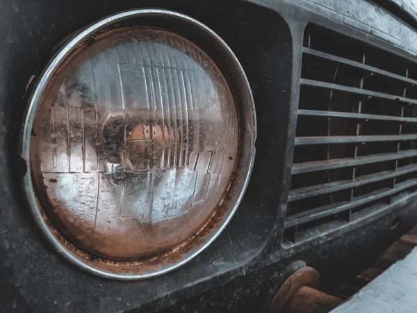 Auf Dem Foto Die Vordere Stoßstange Eines Sowjetischen Oldtimers — Stockfoto