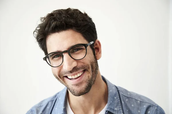 Handsome Guy Glasses Portrait — Stock Photo, Image