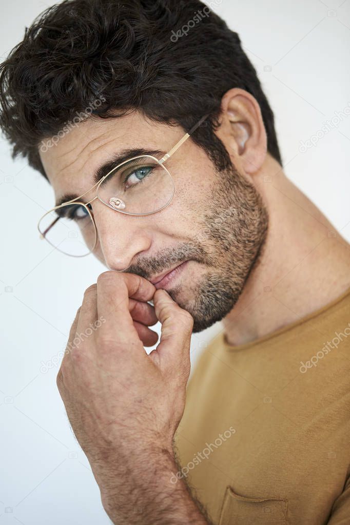 Good looking guy in glasses, portrait