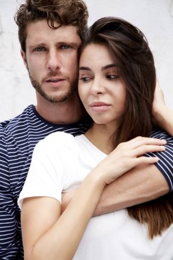 Güzel çift birlikte, portre poz