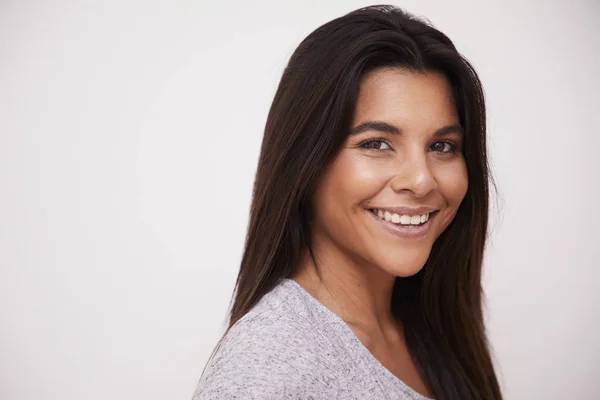 Hermosa Sonrisa Mujer Hermosa Retrato — Foto de Stock