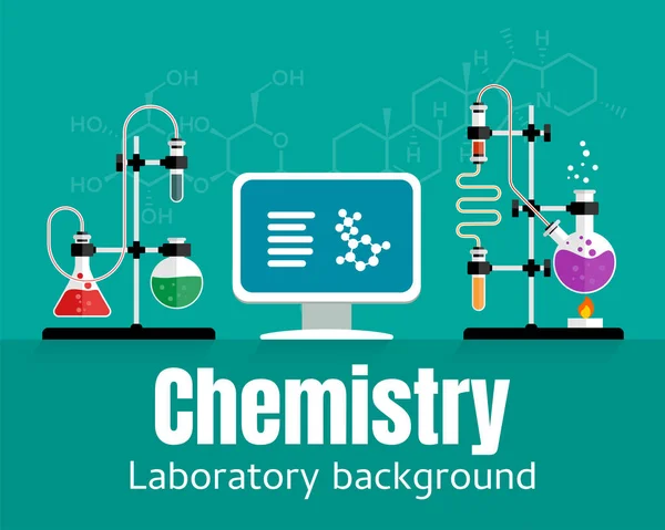 Chemical template background — Stock Vector