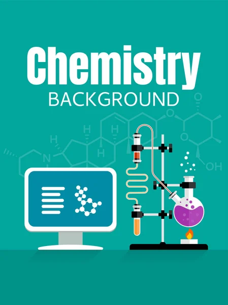 Chemické pozadí šablony — Stockový vektor