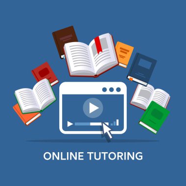 Internet tarayıcı arka planda uçan kitaplarla. Modern online eğitim kavramı. Ana sayfa eğitim. Üniversite ev ödevi. Evde computer.Computer kursları süreci ve ebooks okuma ile eğitim. Kaynak Kitaplığı.