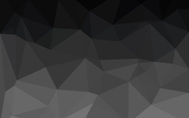 Siyah üçgenler arka plan. Soyut çokgen illüstrasyon. Vektör geometrik görüntü.