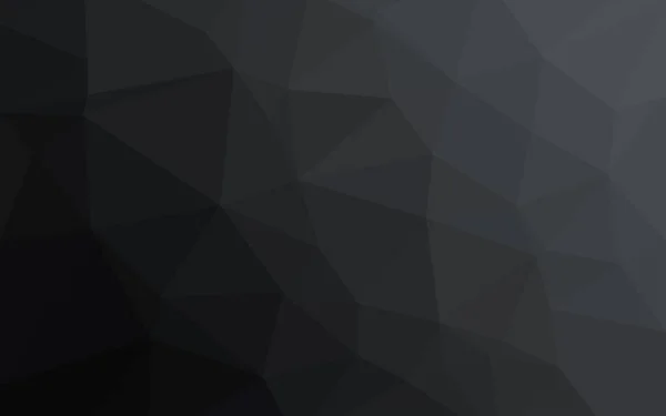 黒い三角形の背景 抽象的なポリゴンイラスト ベクトル幾何学画像 — ストックベクタ
