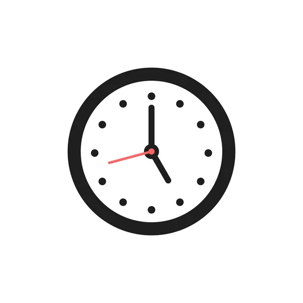 Clock Icon Logoul Timpului Ceas Perete Izolat Fundal Alb Vector — Vector de stoc