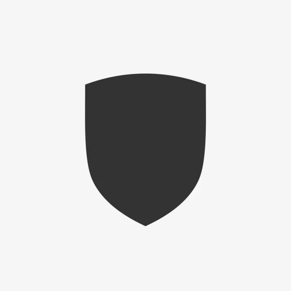 Ikona Štítu Černý Bezpečnostní Znak Piktogram Pro Koncepty Zabezpečení Ochrany — Stockový vektor