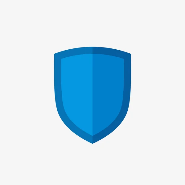 Blå Sköldikonen Säkerhets Emblem Piktogram För Begreppen Säkerhet Och Skydd — Stock vektor
