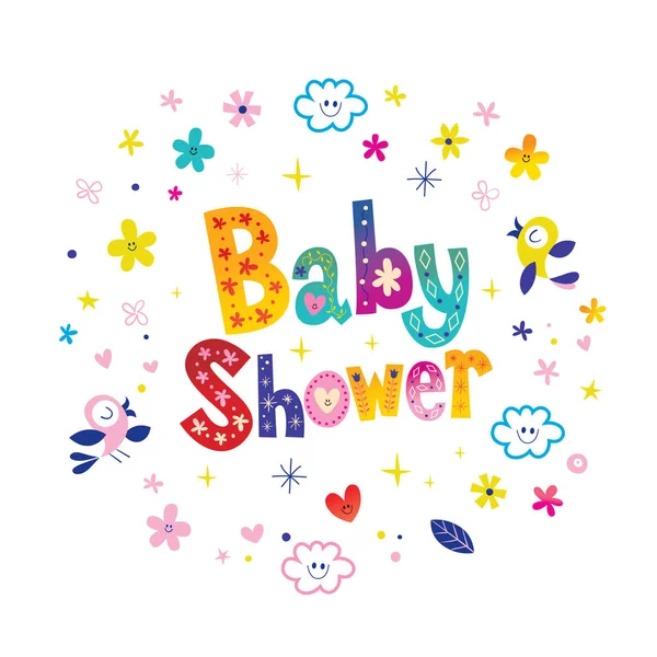 Tarjeta Evento Baby Shower — Vector de stock