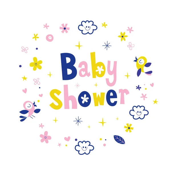 Carte Événement Baby Shower — Image vectorielle