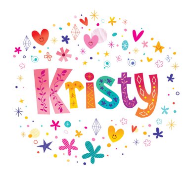 Kristy kızlar dekoratif yazı tipi tasarım adı