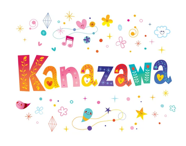 Kanazawa Πόλη Στην Ιαπωνία — Διανυσματικό Αρχείο