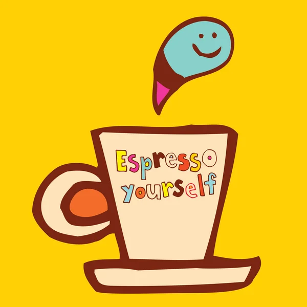 Espresso Vous Même Design Motivation — Image vectorielle