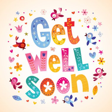 get well soon card clipart