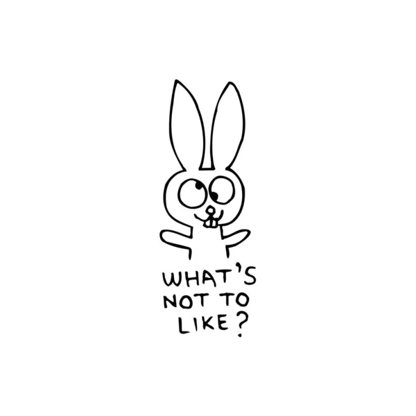 Sevilmeyecek Var Sevimli Tavşan Karakteri — Stok Vektör