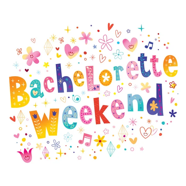 Το σαββατοκύριακο bachelorette κάρτα πρόσκληση — Διανυσματικό Αρχείο