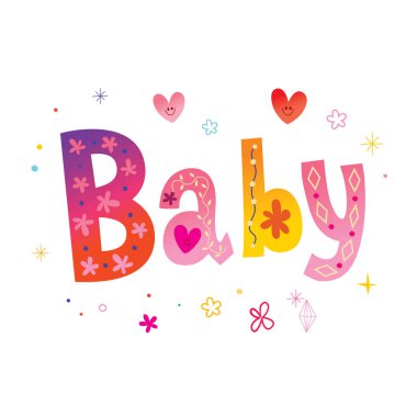 bebek benzersiz yazı t shirt tasarımı