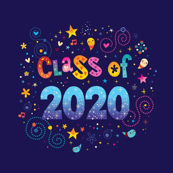 Клас 2020 Року Святкування Випуску — стоковий вектор