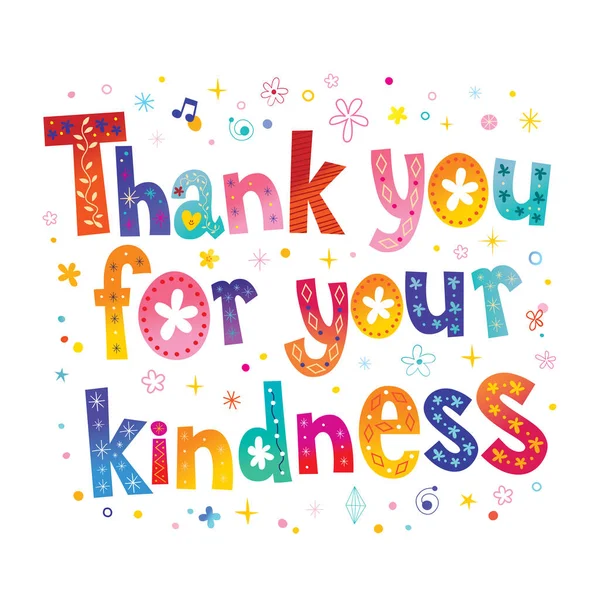 Thank You Your Kindness — Stock Vector