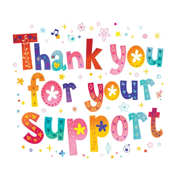 Thank You Your Support — Stock Vector
