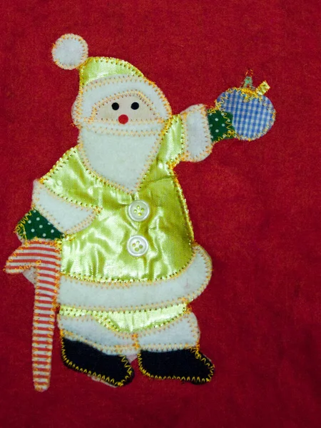 257_Turin Italy December 2014 Decorative Cloth Santa Claus — Stock Photo, Image
