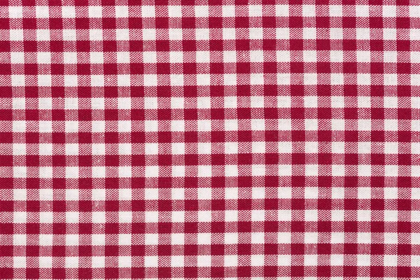 Toalha de mesa quadriculada textura de tecido vermelho e branco . — Fotografia de Stock
