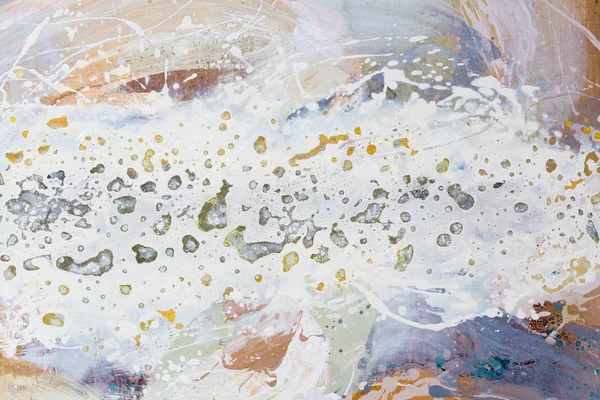 Olieverfschilderij. Abstract schilderij met blauwe en beige tinten. Kan gebruikt worden in uw kunst projecten. — Stockfoto