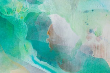 Desenli desenli boyama yeşil tonlarda.