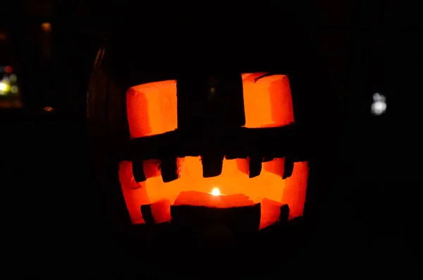 Homemade Pumpkin Halloween — Stock Photo, Image