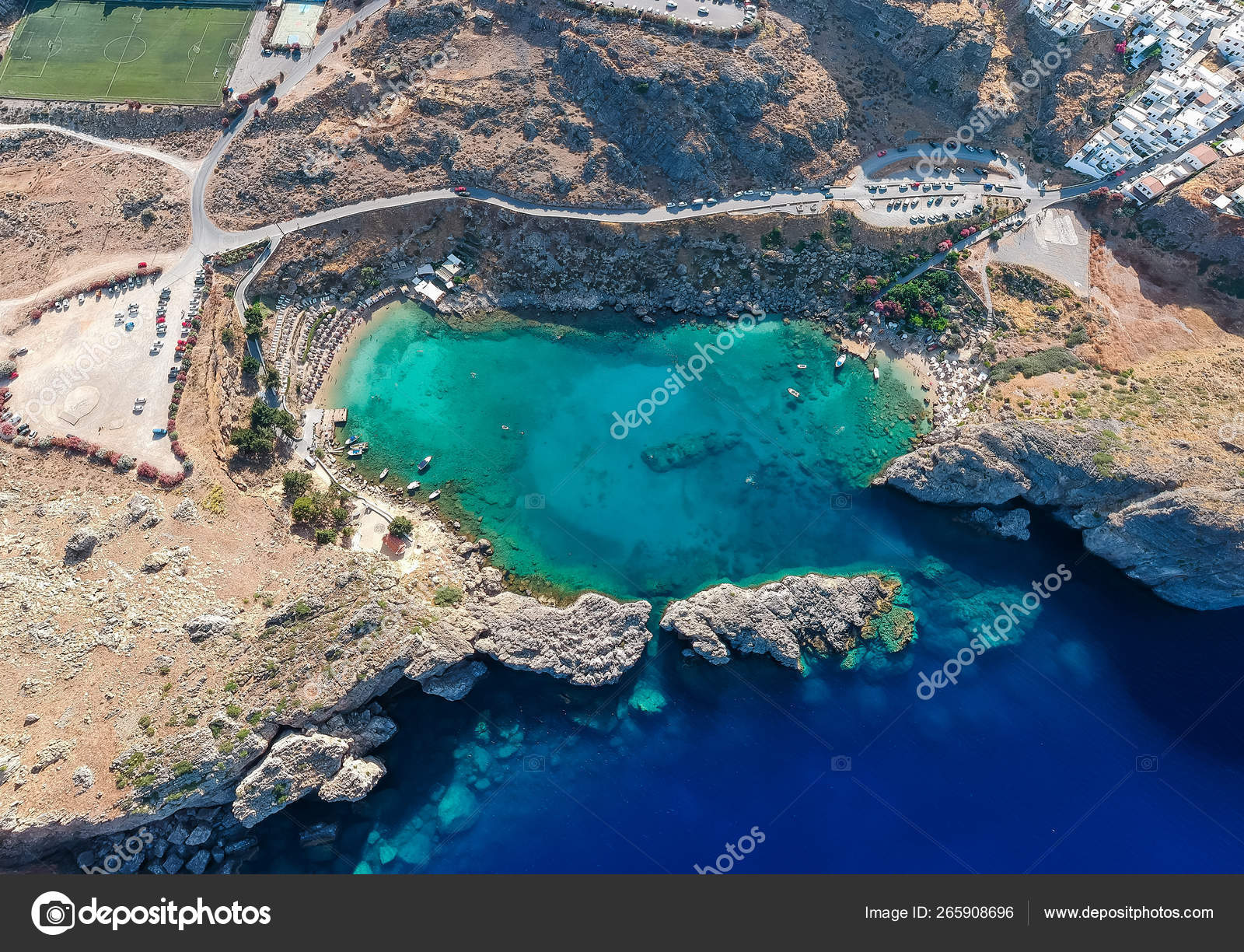 Aerial Birds Eye View Drone Photo Saint Paul Bay Village — Stock Photo